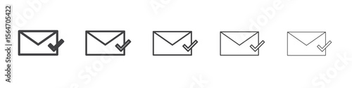 check message icon simple illustration collection symbol