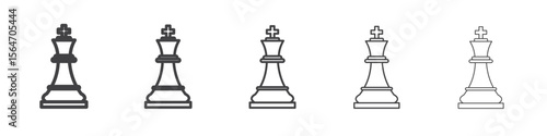 chess king icon simple illustration collection symbol