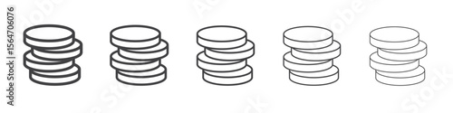 Coin stack icon simple illustration collection symbol