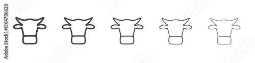 cow head icon simple illustration collection symbol