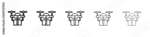 drone delivery icon simple illustration collection symbol