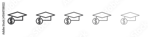 education money icon simple illustration collection symbol