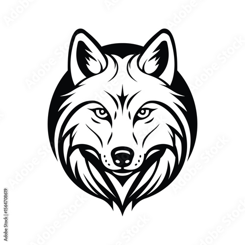 A snarling glyph icon of wild wolf face