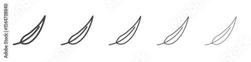 falcate icon simple illustration collection symbol