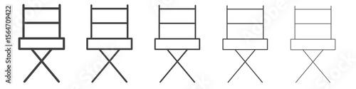 folding chair icon simple illustration collection symbol