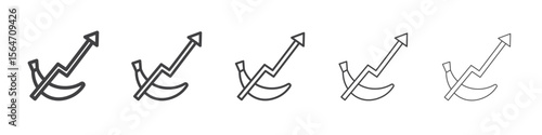 food inflation icon simple illustration collection symbol