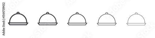 Food Tray and Cover icon simple illustration collection symbol