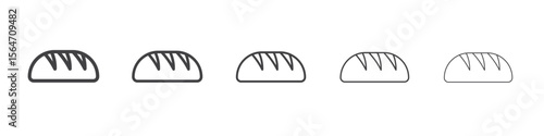 fresh bread icon simple illustration collection symbol