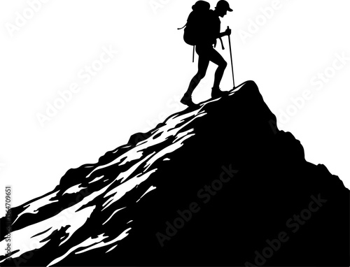 hiker outdoor  adventure, mountains biker  vector bundle
