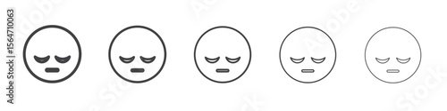 guilty emoji icon simple illustration collection symbol