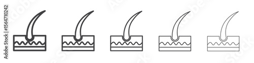Hair Split Ends icon simple illustration collection symbol