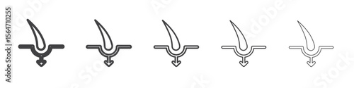 hair transplant icon simple illustration collection symbol