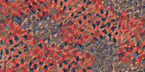 pattern cow leather natural print animal skin spots on a white background. Mammals Fur texture. Design elements leather. Camouflage predator. Vector illustration