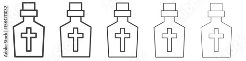holy water bottle icon simple illustration collection symbol