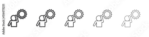 hot human icon simple illustration collection symbol