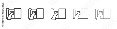 Hydroelectric dam icon simple illustration collection symbol