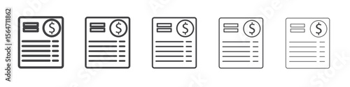 invoice icon simple illustration collection symbol