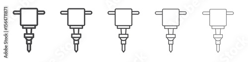 jack hammer icon simple illustration collection symbol