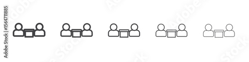 Job interview icon simple illustration collection symbol