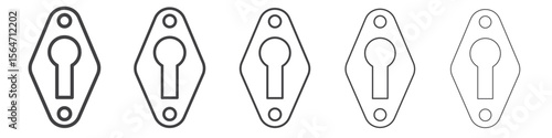 key hole icon simple illustration collection symbol