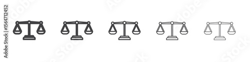 Law scale icon simple illustration collection symbol