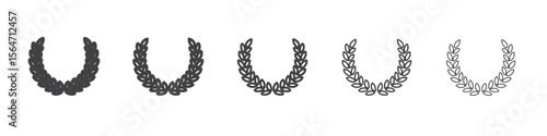 laurel wreath icon simple illustration collection symbol