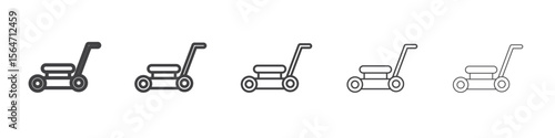 Lawn mower icon simple illustration collection symbol