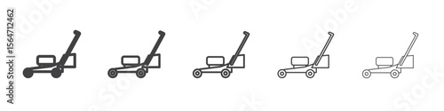 lawn mower icon simple illustration collection symbol