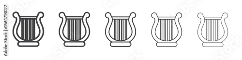 Lyre icon simple illustration collection symbol