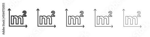 m2 icon simple illustration collection symbol