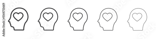 mental health icon simple illustration collection symbol