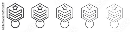 Military Rank icon simple illustration collection symbol