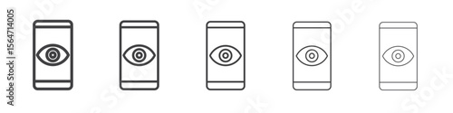 Mobile Eye Icon simple illustration collection symbol
