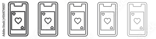 mobile casino icon simple illustration collection symbol