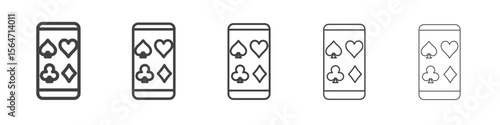 Mobile casino icon simple illustration collection symbol