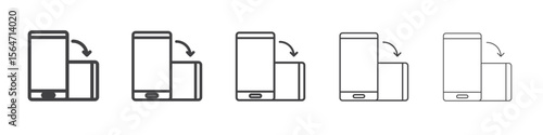 mobile rotate icon simple illustration collection symbol