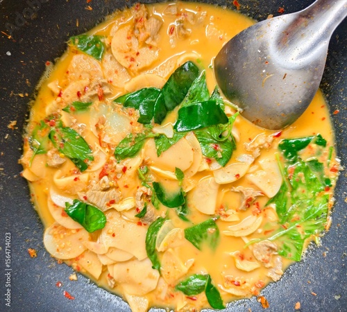 Delicious Thai Curry with Fresh Ingredients and Aromatic Spices