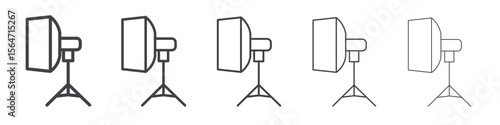 photography lighing icon simple illustration collection symbol