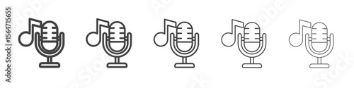 podcast icon simple illustration collection symbol