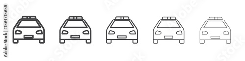 police car icon simple illustration collection symbol