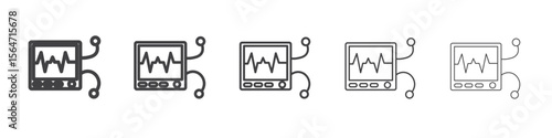 portable cardiogram icon simple illustration collection symbol