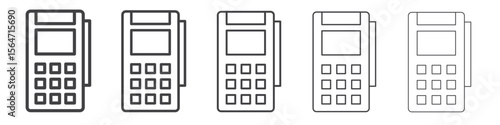 pos terminal icon simple illustration collection symbol