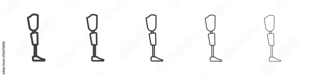 Prosthetic leg icon simple illustration collection symbol Prosthetic leg icon simple illustration collection symbol