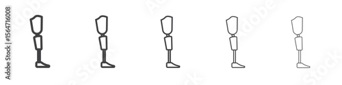 Prosthetic leg icon simple illustration collection symbol