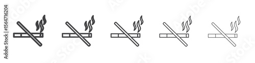 quit bad habit icon simple illustration collection symbol