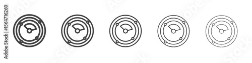 radar icon simple illustration collection symbol
