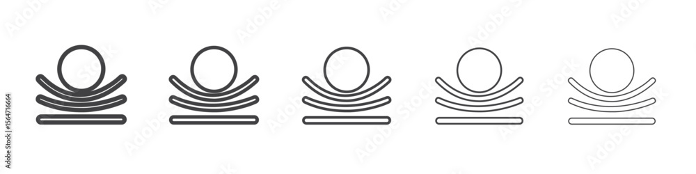 Fototapeta premium Resilience material icon simple illustration collection symbol