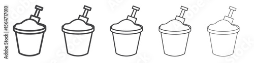 sand bucket icon simple illustration collection symbol