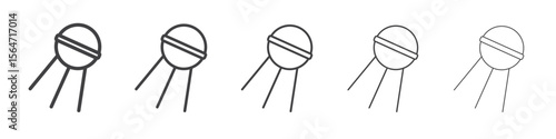 Satellite apparatus icon simple illustration collection symbol