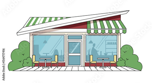 Charming Little Cafe With Outdoor Seating Area